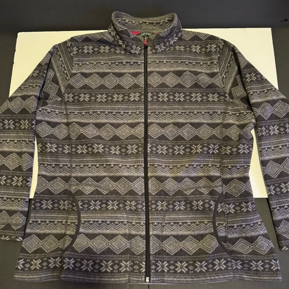 Women’s Woolrich Gray Patterned Sweater Jacket - image 1